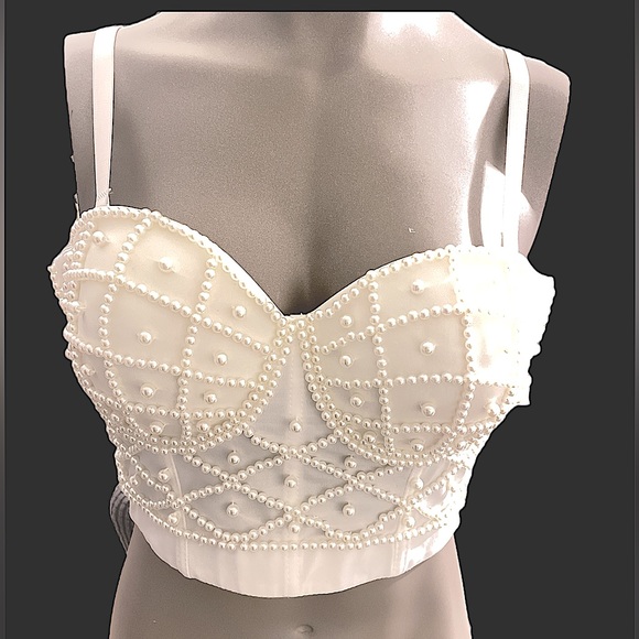 Tops - Beaded Bustier Corset Top. Size USA Large ( 38-40 C)